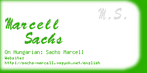 marcell sachs business card